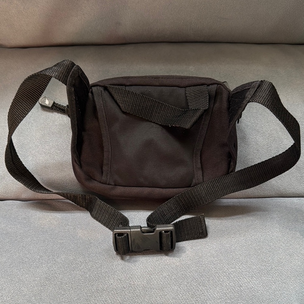 Black Crossbody Bag with Gold Leaf Accent - Picture 2 of 6